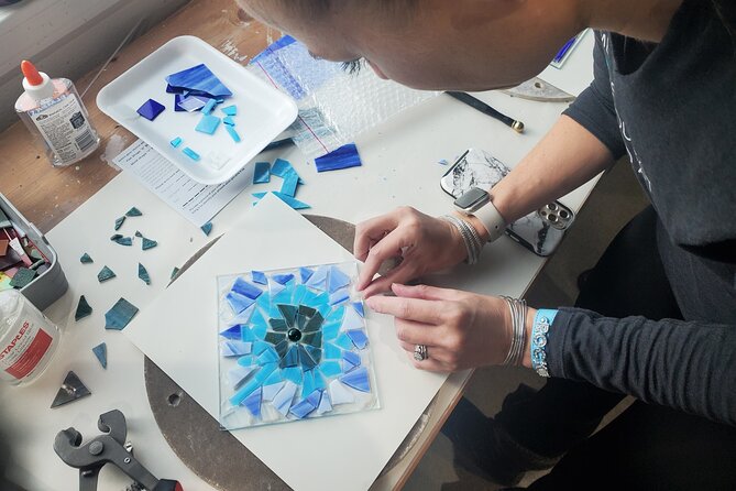 Break It and Make It: A Glass Fusing Session in Everett - Tools, materials, and colorful glass: where the class gets fun