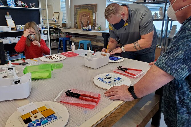 Break It and Make It: A Glass Fusing Session in Everett - Breaking glass and building your design with step-by-step guidance