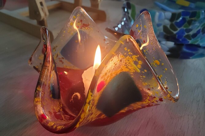 Break It and Make It: A Glass Fusing Session in Everett - Arranging colors on clear glass: making it look intentional