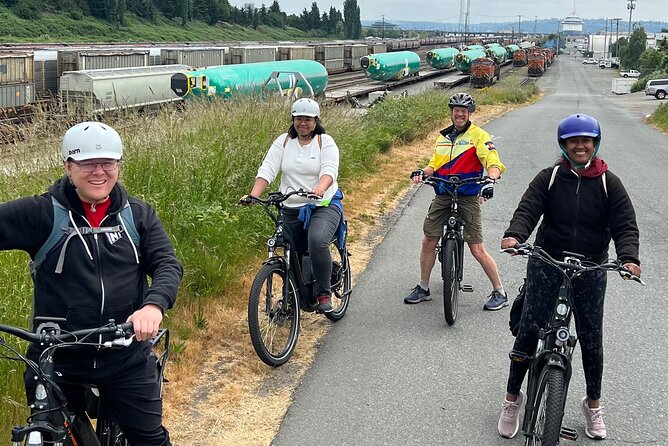 Seattle's Electric City Bike Tour - Stop 1: Olympic Sculpture Park and Puget Sound views on Elliott Bay