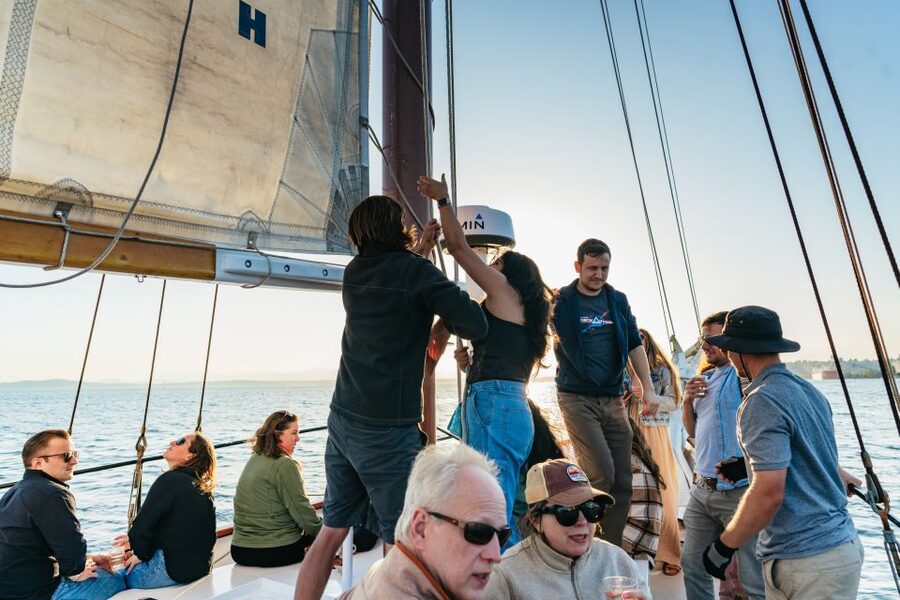 Seattle: Tall Sailboat Sunset Harbor Cruise - What you’ll actually see: Space Needle, Smith Tower, and Mt. Rainier