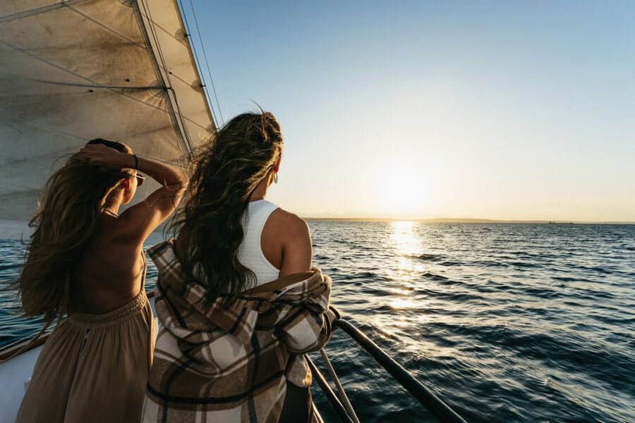 Seattle: Tall Sailboat Sunset Harbor Cruise - Rain or shine: packing for wind is the real pro move