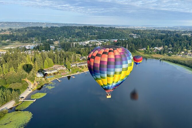 Sky bound Adventures Snohomish Sunrise Hot Air Balloon Ride - The view: Snohomish River, valley sweeps, and mountain silhouettes